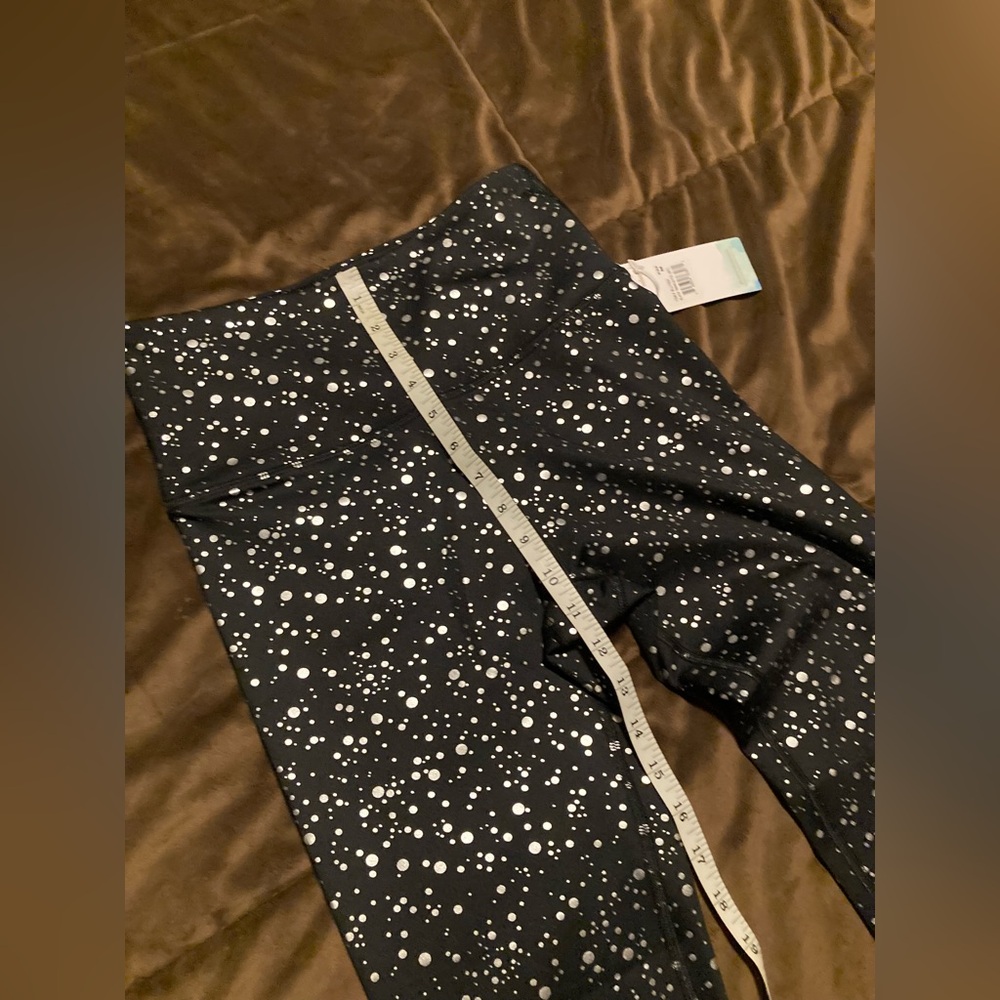 Balance Collection Black and Silver Patterned Leggings, medium, new, dry-wik - Picture 3 of 8